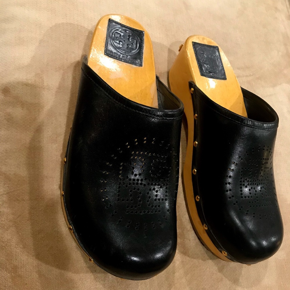 Tory Burch Bryce Clogs, 8 Black GREAT